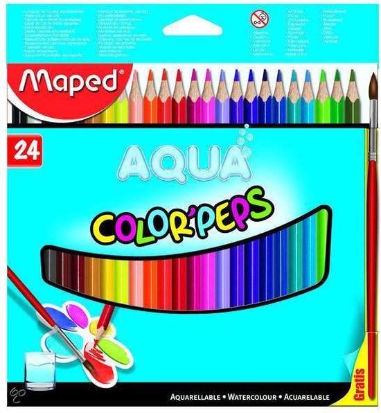 Maped Aquarelpotlood Color'peps Aqua 24 Potloden