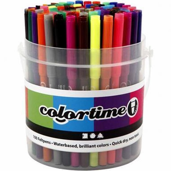 Colortime Emmer Stiften Lijndikte 2 Mm Multicolor 100 Stuks