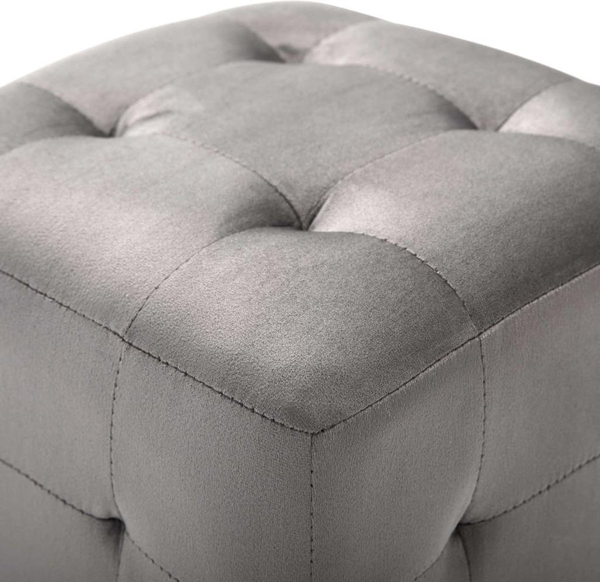 Vidaxl Nachtkastjes 2 St 30x30x30 Cm Fluweel - Grijs