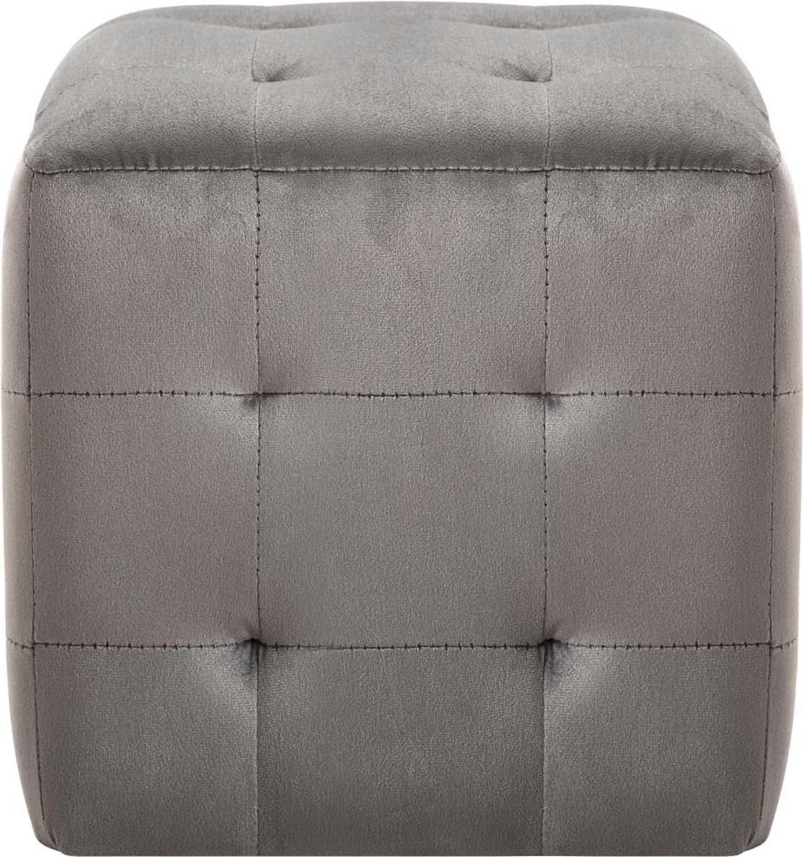 Vidaxl Nachtkastjes 2 St 30x30x30 Cm Fluweel - Grijs