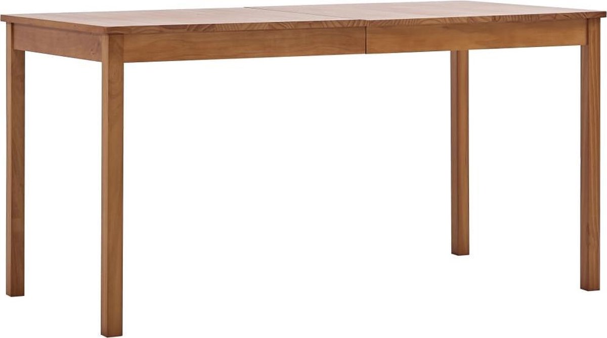 Vidaxl Eettafel 140x70x73 Cm Grenenhout Honing - Bruin