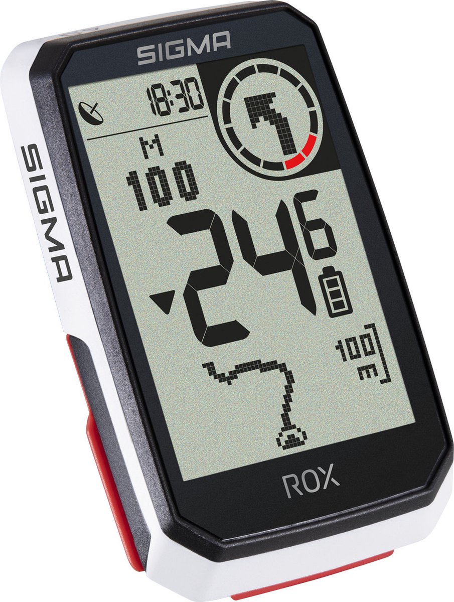 Sigma GPS Fietscomputer ROX 4.0 GPS met standaard stuurhouder wit