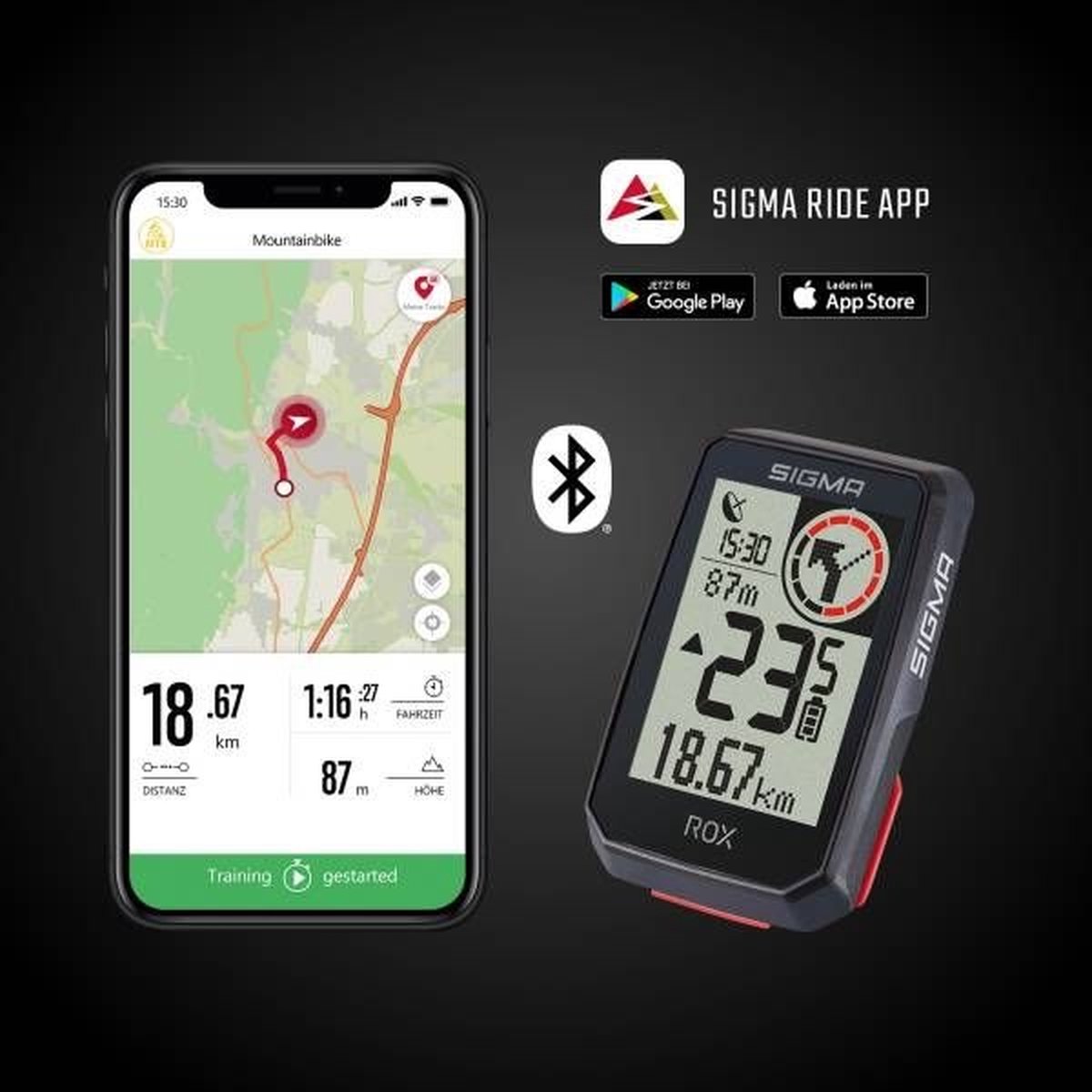 Sigma GPS Fietscomputer ROX 2.0 GPS met overclamp Butler...