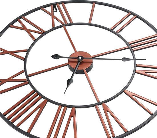Vidaxl Wandklok 58 Cm Metaal - Rood