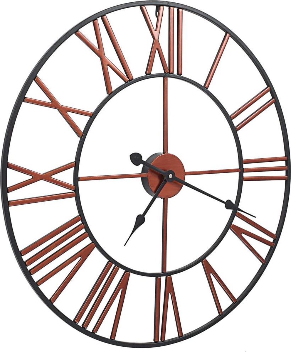 Vidaxl Wandklok 58 Cm Metaal - Rood