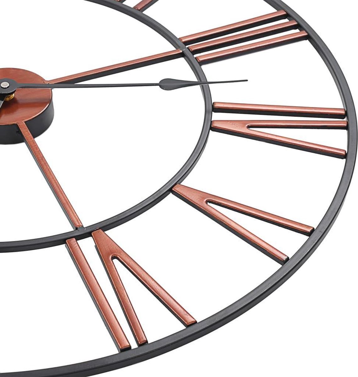 Vidaxl Wandklok 58 Cm Metaal - Rood