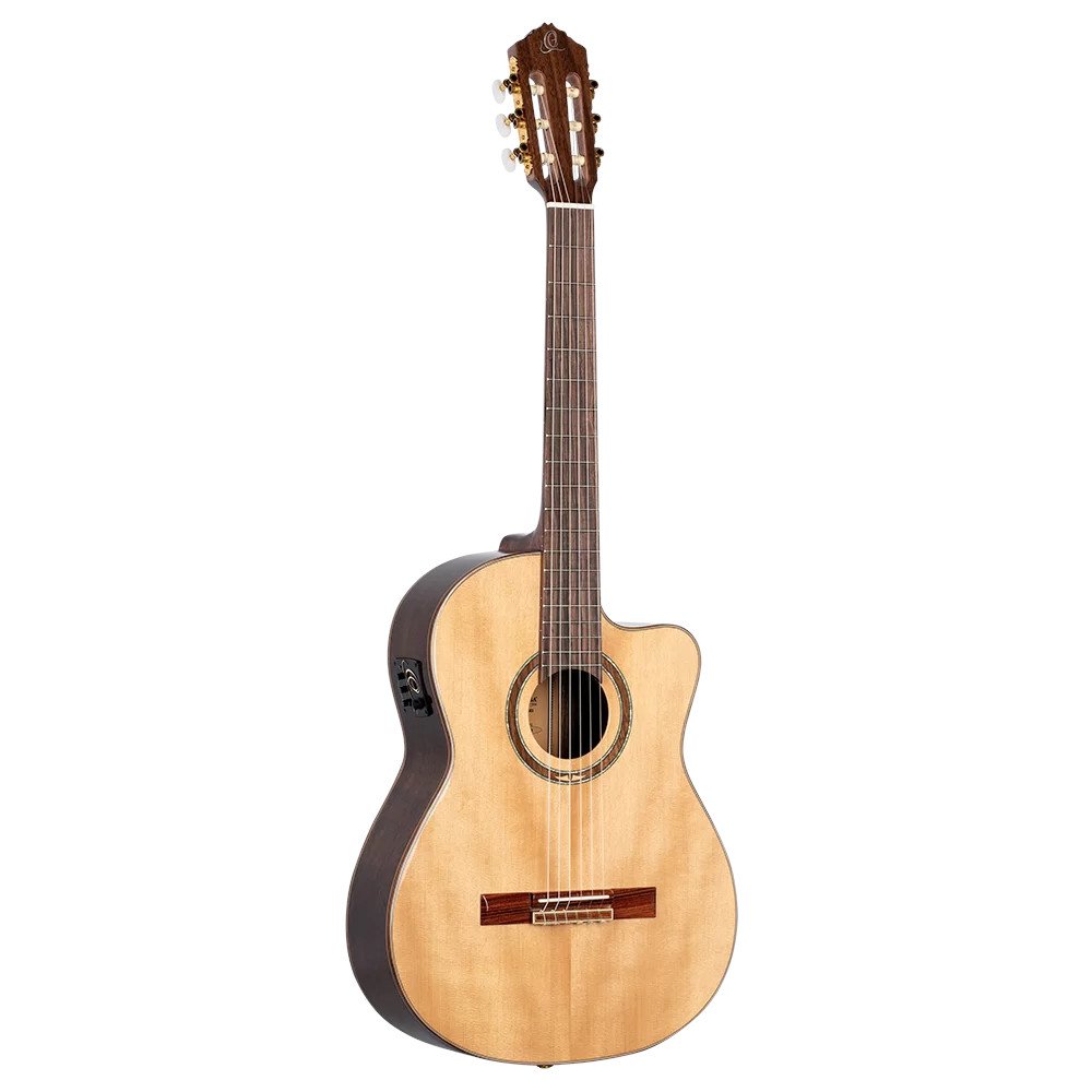 Ortega RCE158MN Performer Series Guitar Natural elektrisch-akoestische klassieke gitaar met gigbag