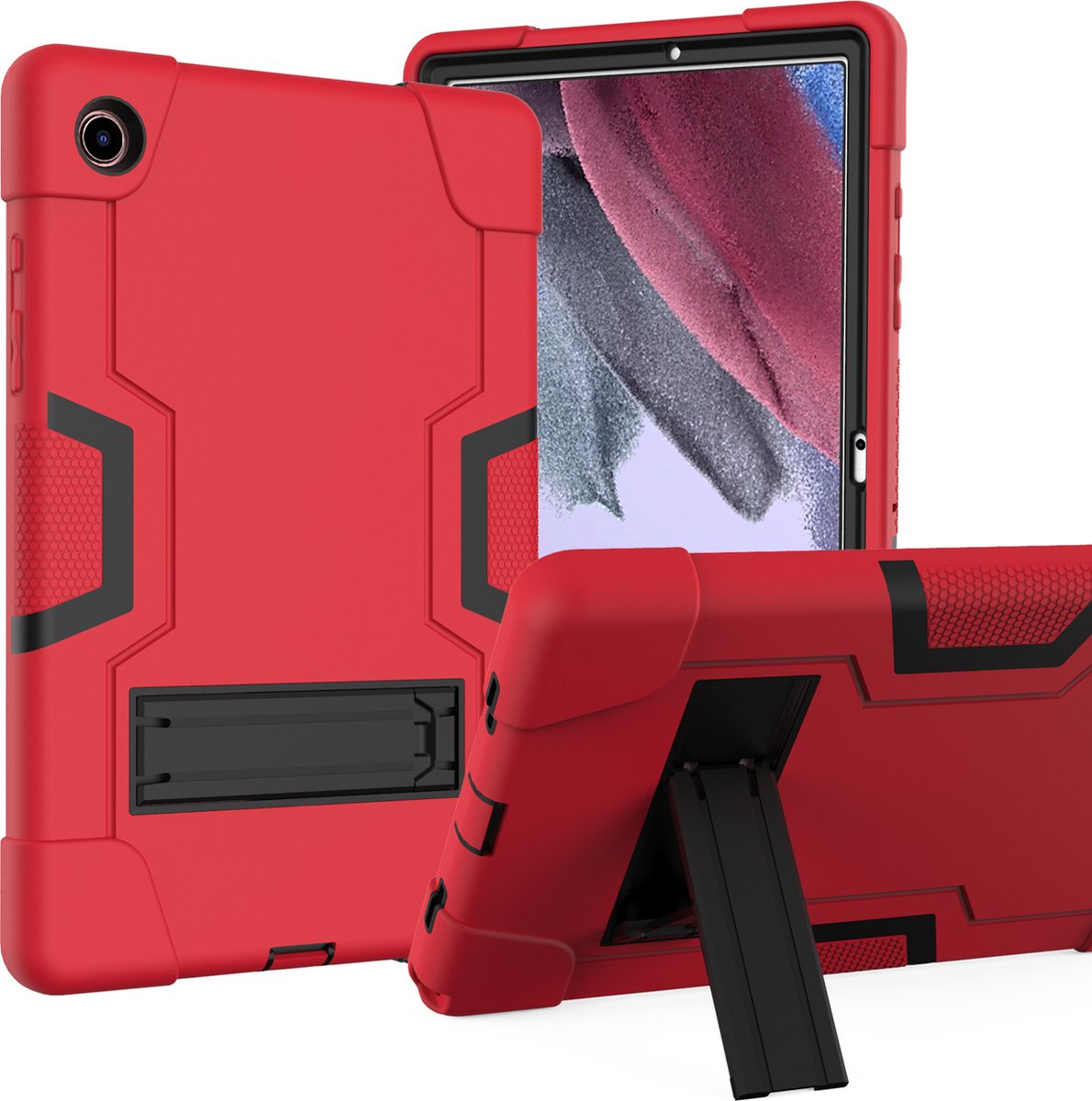 Fonu Shockproof Standcase Samsung Tab A8 rode hoes - 10.5 inch - Rood