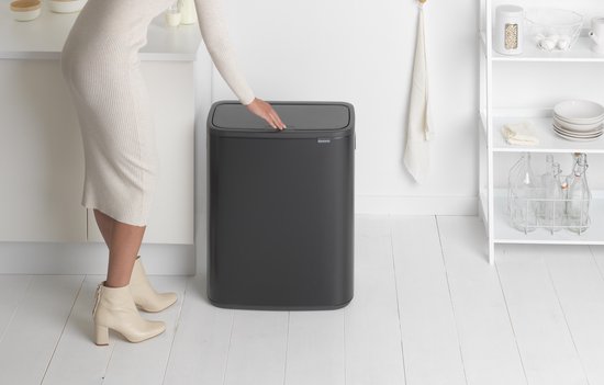Brabantia Bo Touch Bin 60 Liter Matt Black - Zwart