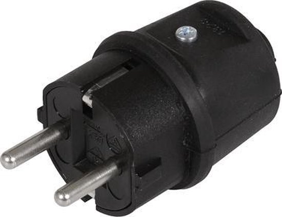 Scanpart Stekker Rubber Randaarde - Zwart