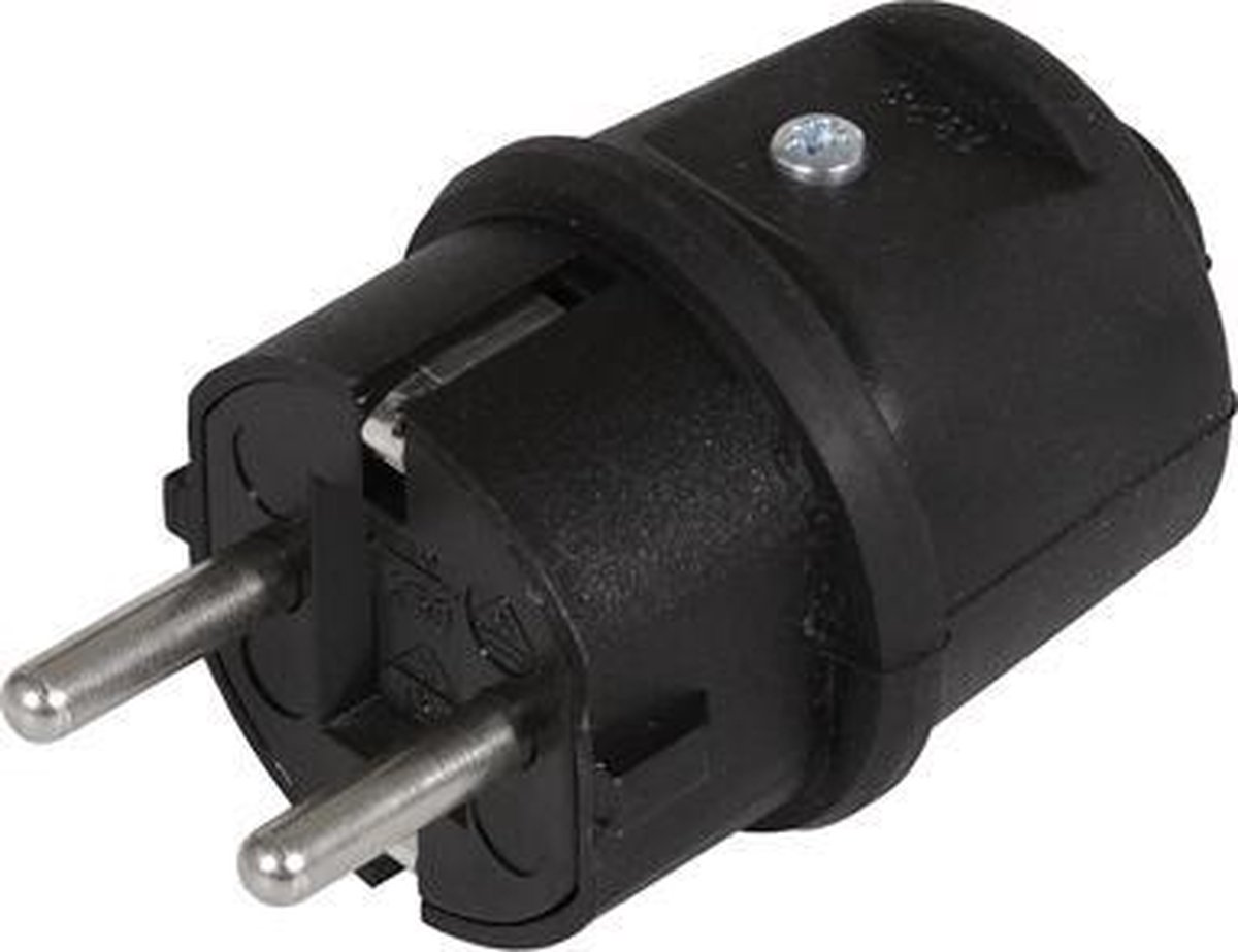 Scanpart Stekker Rubber Randaarde - Zwart