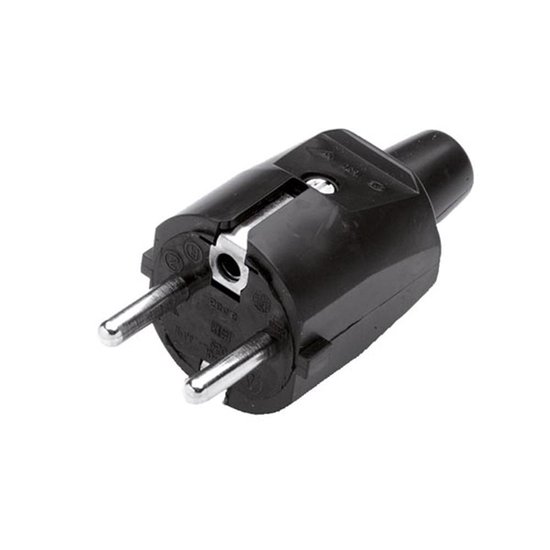 Scanpart Stekker Rubber Randaarde - Zwart