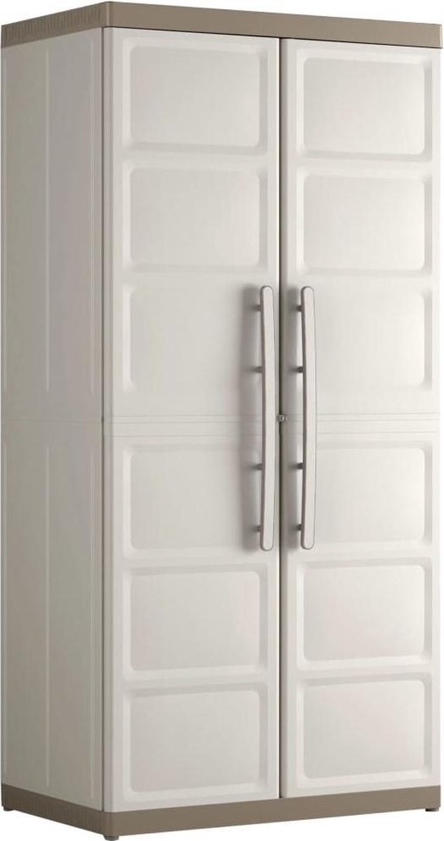 Keter Opbergkast Met Schappen Excellence Xl 182 Cm Zwart En - Beige