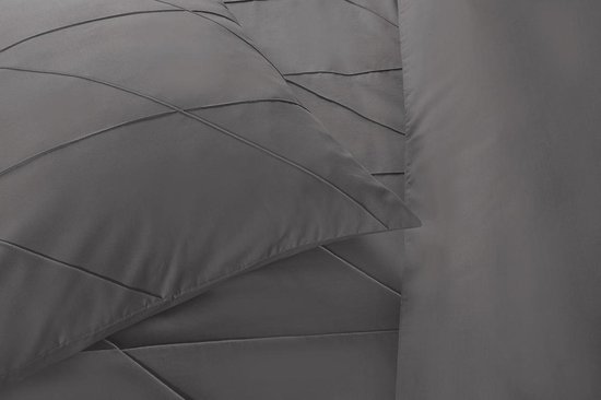 Papillon Canberra Dekbedovertrek - Lits-jumeaux (240x200/220 Cm + 2 Slopen) - Percal Katoen - - Grijs