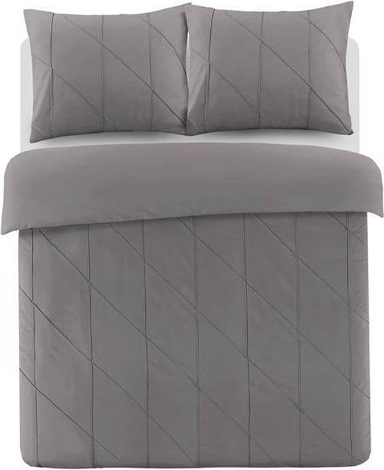 Papillon Canberra Dekbedovertrek - Lits-jumeaux (240x200/220 Cm + 2 Slopen) - Percal Katoen - - Grijs