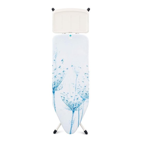 Brabantia Strijkplank C Met Solide Stoomunithouder - 124x45 Cm - Cotton Flower - Blauw