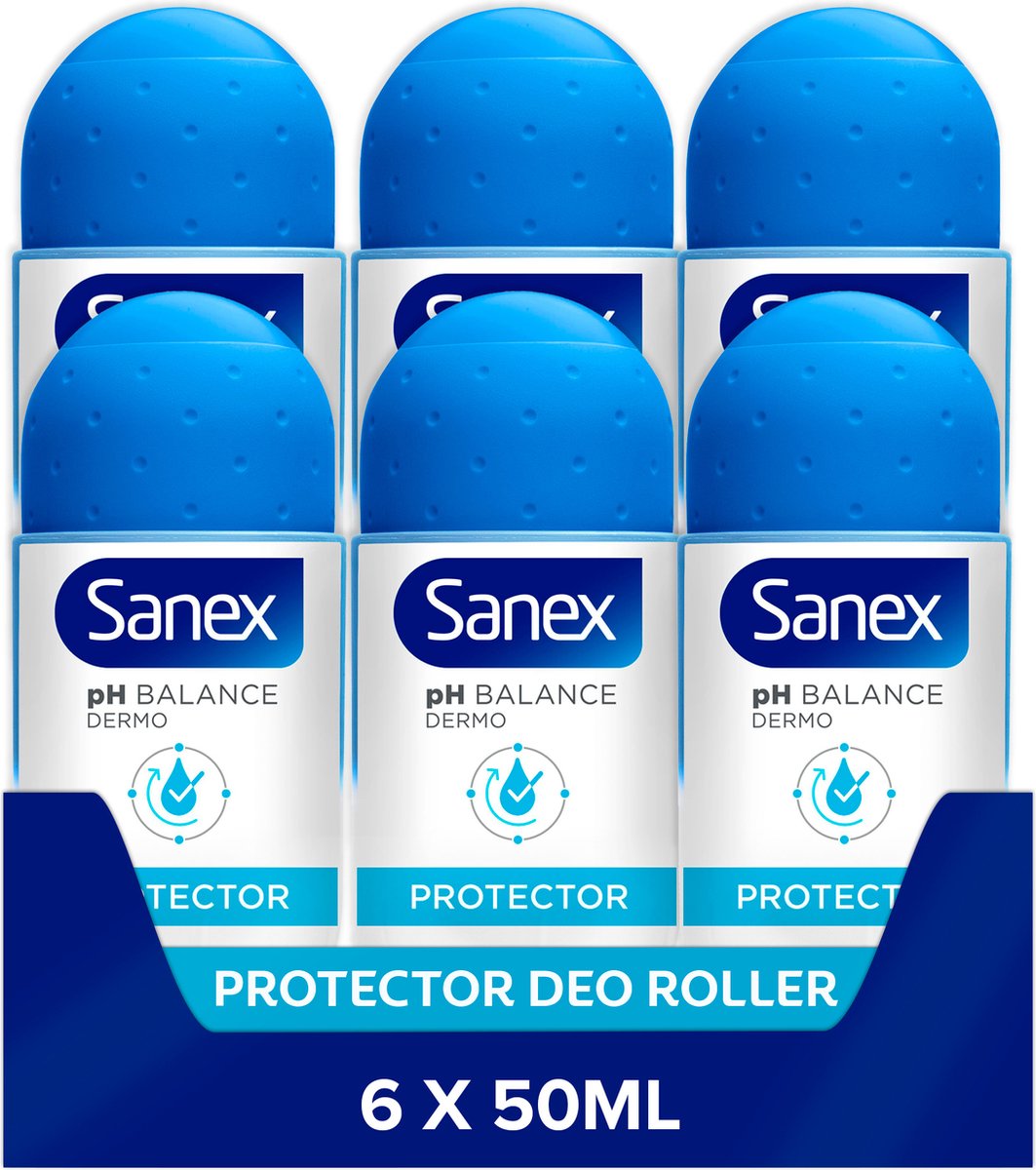 Sanex Deodorant Deoroller Dermo Protect Voordeelverpakking 6x50ml