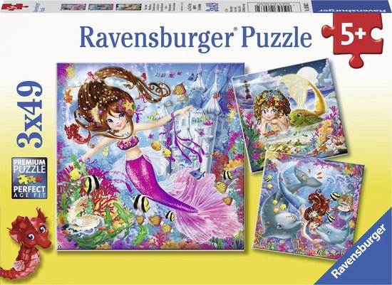 Ravensburger Puzzel 3x49 Pieces Zeemeermin