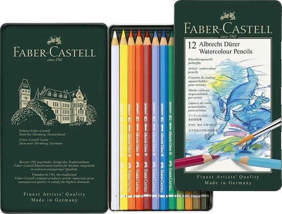 Faber Castell Aquarelpotlood Faber-castell Albrecht Dürer Etui à 12 Stuks