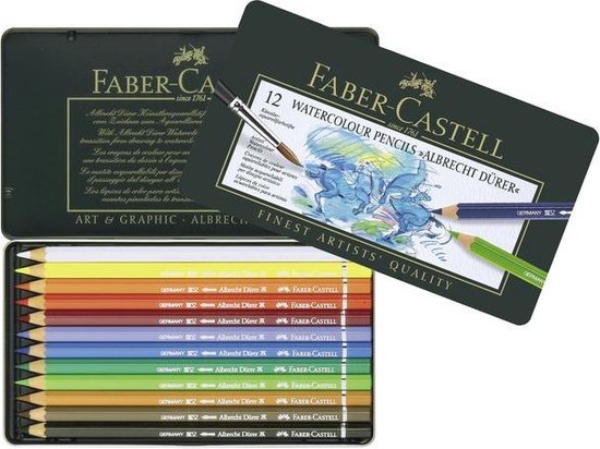 Faber Castell Aquarelpotlood Faber-castell Albrecht Dürer Etui à 12 Stuks