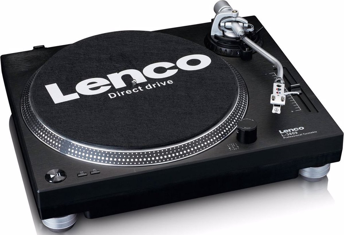 Lenco platenspeler L-3809BK - Zwart