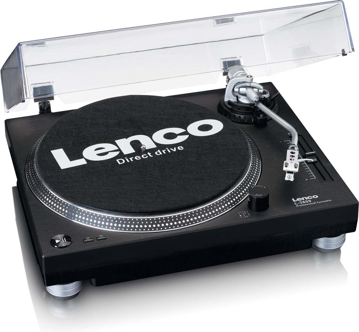 Lenco platenspeler L-3809BK - Zwart