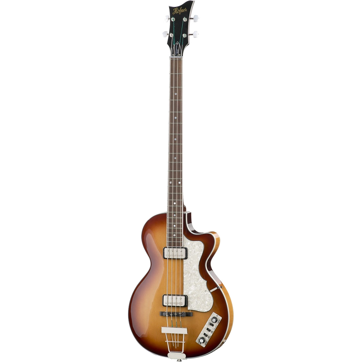 Hofner Club Bass CT Sunburst semi-akoestische basgitaar