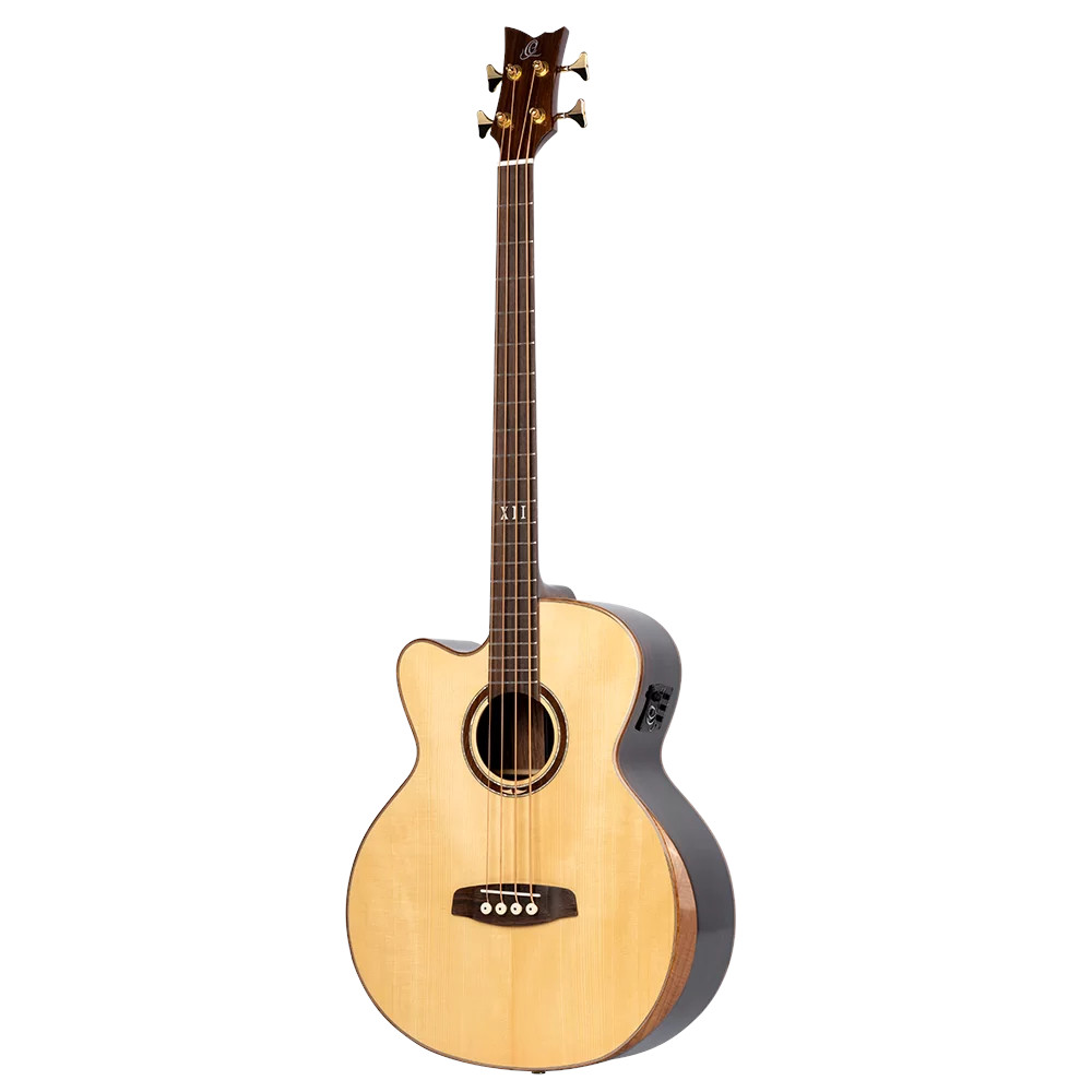 Ortega STRIPSU.ACB-L The Private Room Medium Scale Bass Natural linkshandige E/A bas met gigbag en strap