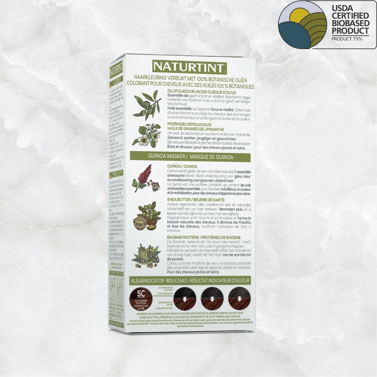 Naturtint Permanente Kleuring 5C Licht Koper Kastanje