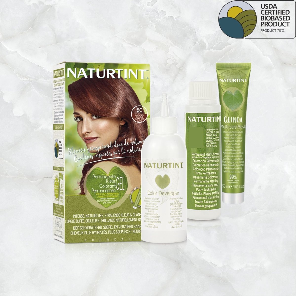 Naturtint Permanente Kleuring 5C Licht Koper Kastanje