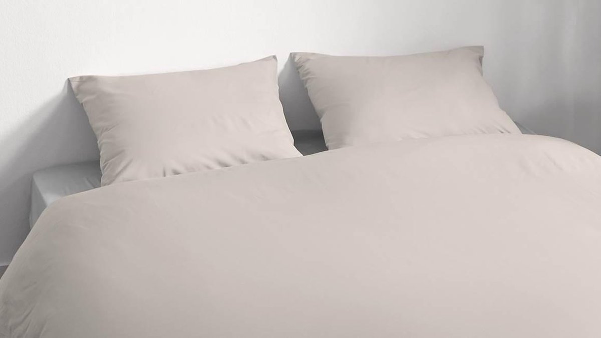 Good Morning Uni Dekbedovertrek - Lits-jumeaux (240x200/220 Cm + 2 Slopen) - Katoen - Light Sand - Beige
