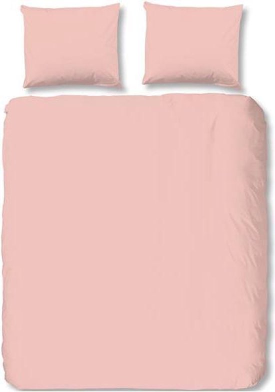 Hip Uni Satin Dekbedovertrek - Lits-jumeaux (240x200/220 Cm + 2 Slopen) - Katoen Satijn - Light Pink - Roze