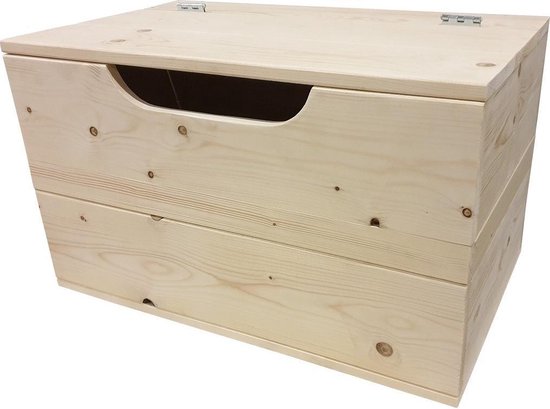 Wood4you Speelgoedkist Kick Vurenhout Opbergkist80lx50hx50d Cm - Bruin