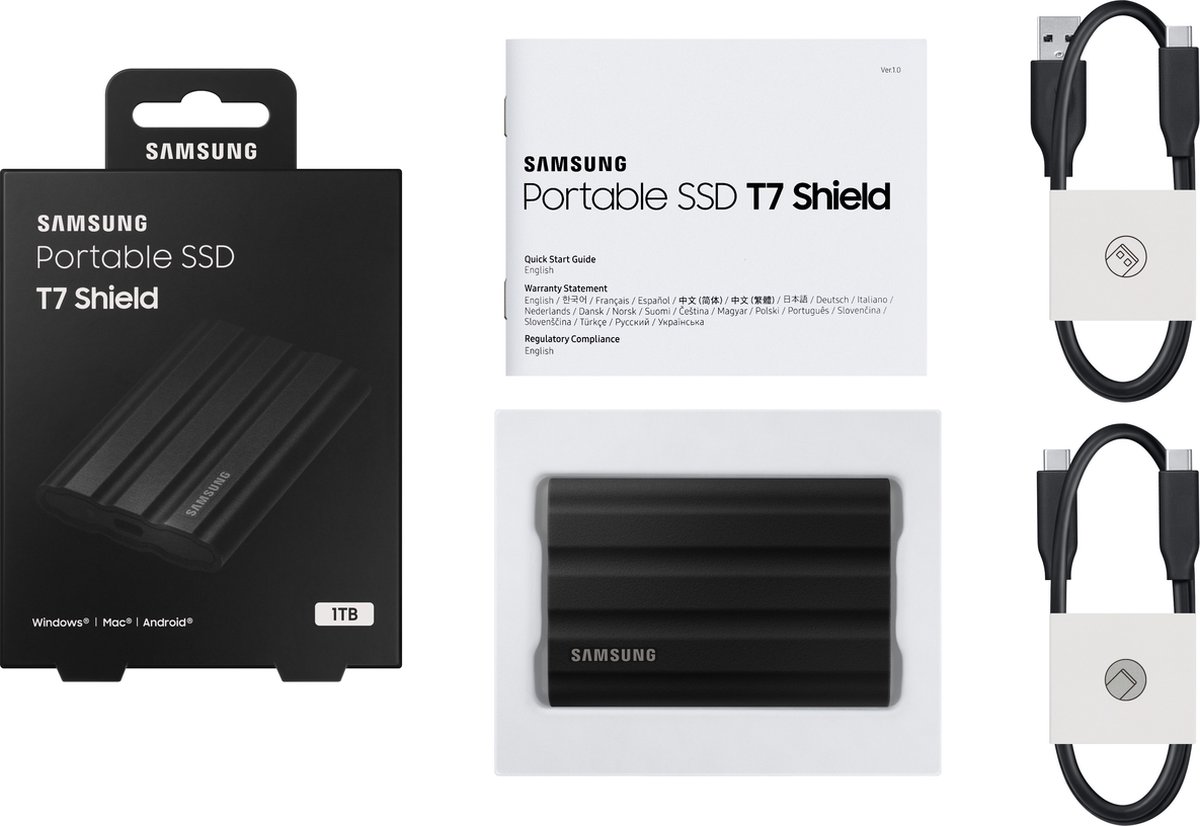 Samsung T7 Shield 1TB - Zwart