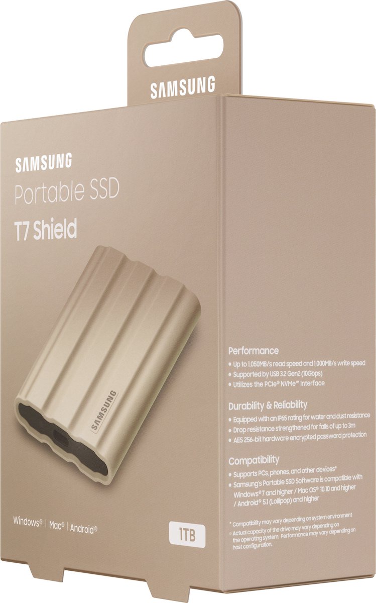 Samsung T7 Shield 1TB - Beige