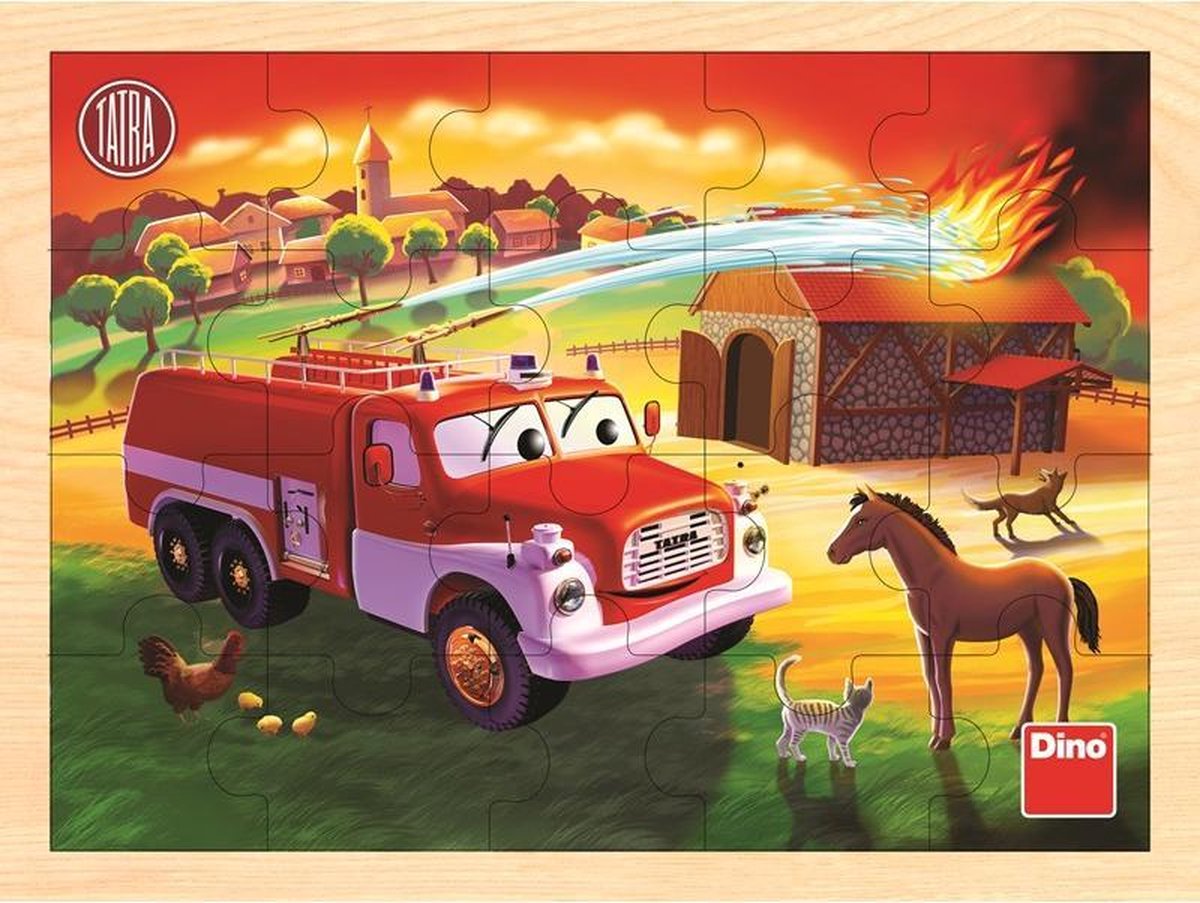 DINO Houten Puzzel Tatra Brandweer20pieces