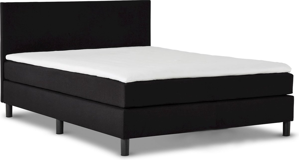 Beter Bed Box Owen Vlak Met Gestoffeerd Matras - 120 x 200 cm - Zwart