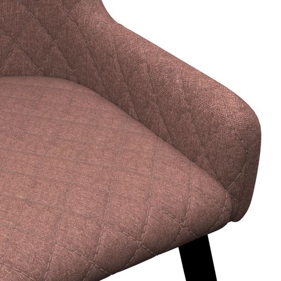 Vidaxl Eetkamerstoelen 2 St Stof - Bruin