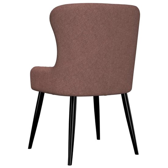 Vidaxl Eetkamerstoelen 2 St Stof - Bruin