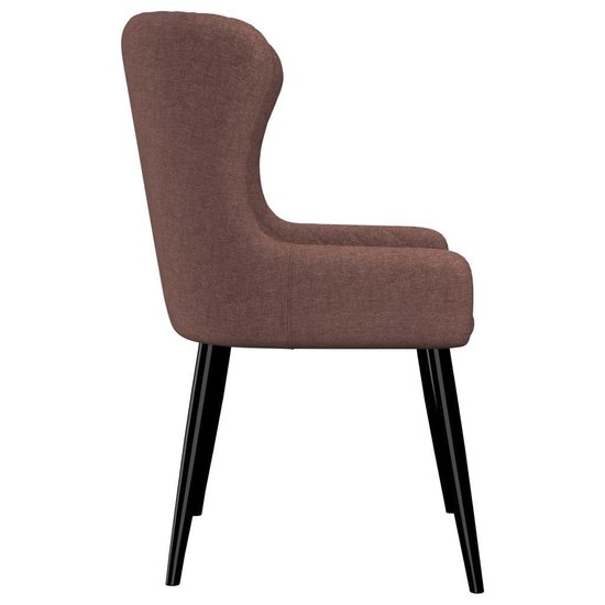 Vidaxl Eetkamerstoelen 2 St Stof - Bruin