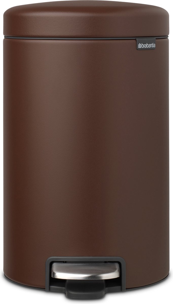 Brabantia NewIcon Pedaalemmer 12 Liter Mineral Cosy Brown - Bruin