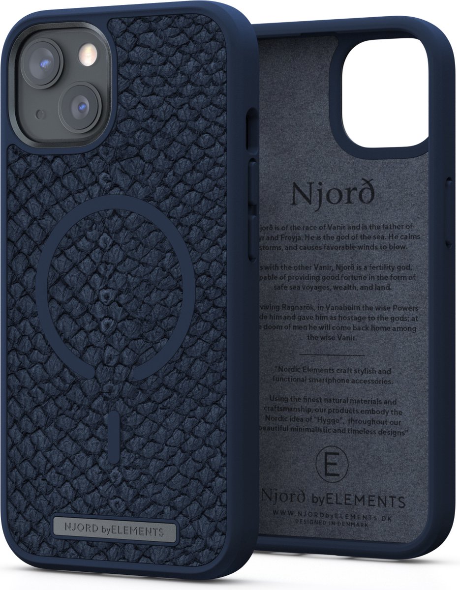 Nordic Elements Njord Apple iPhone 13 mini Back Cover met MagSafe - Blauw