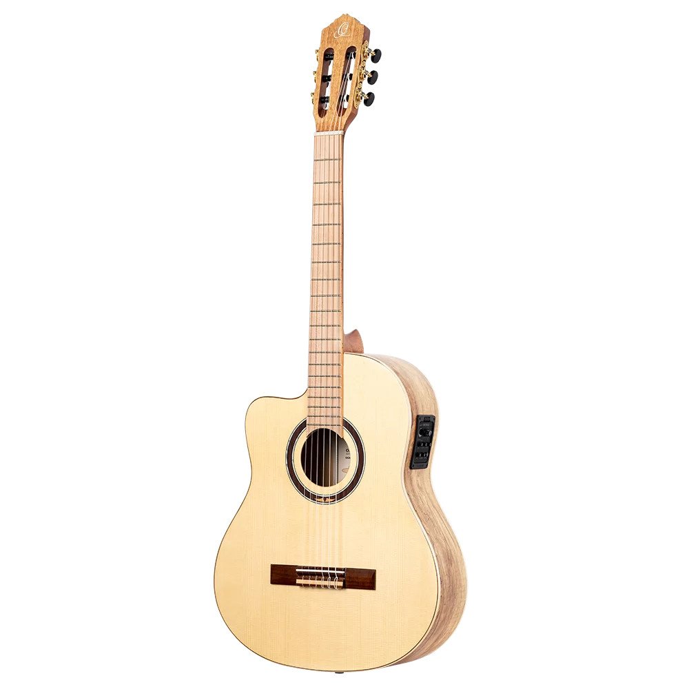 Ortega TZSM-3-L Signature Series Guitar Natural linkshandige E/A klassieke gitaar met gigbag