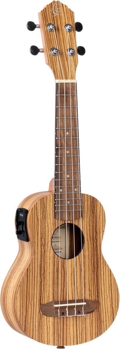 Ortega RFU10ZE Timber Series Soprano Ukulele Natural E/A sopraan ukelele met gigbag