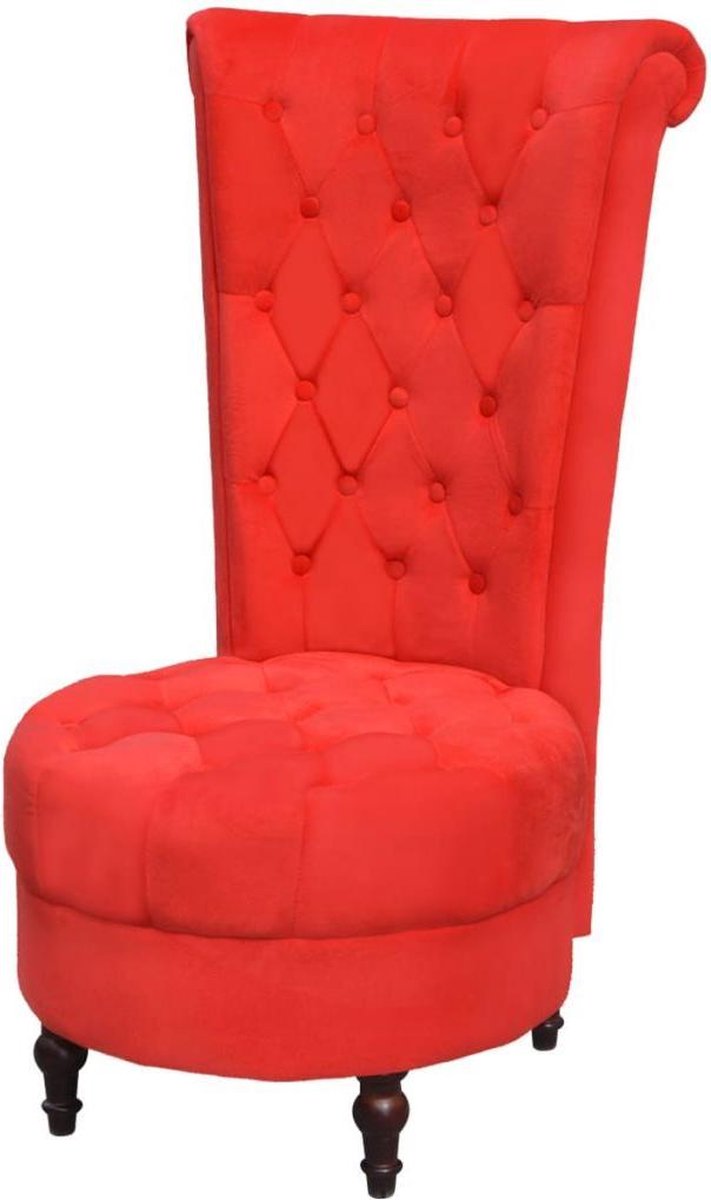 Vidaxl Fauteuil Hoge Rugleuning Stof - Rood