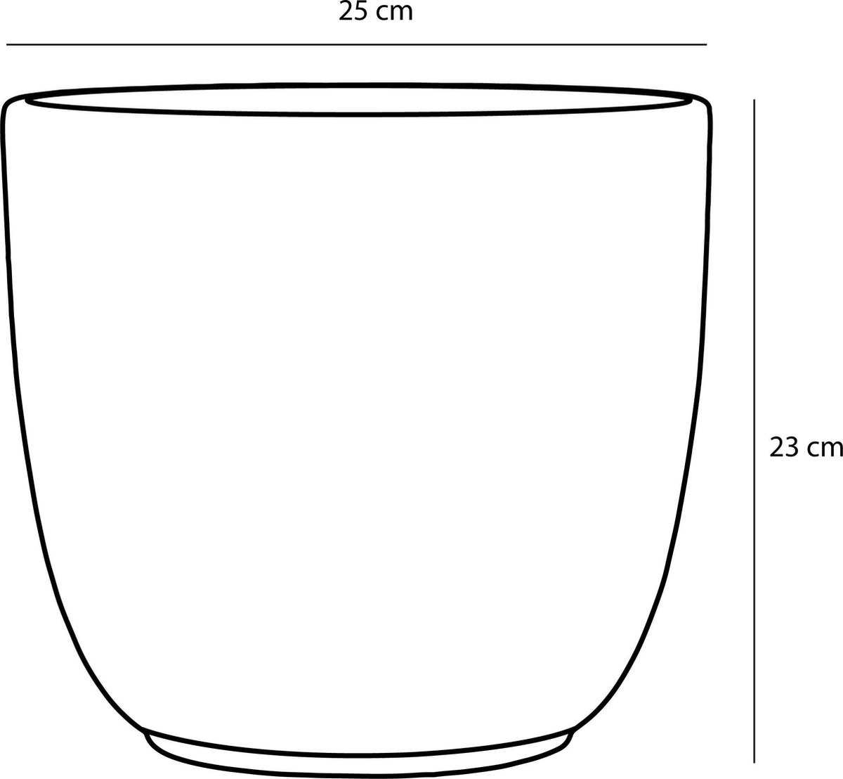 Mica Decorations Bloempot Pot Rond Es21 Tusca 23 X 25 Cm Mica - Wit