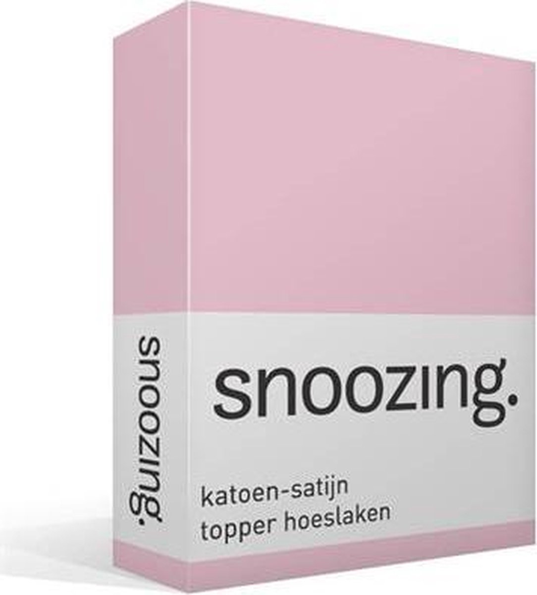Snoozing - Katoen-satijn - Topper - Hoeslaken - 80x220 - - Roze