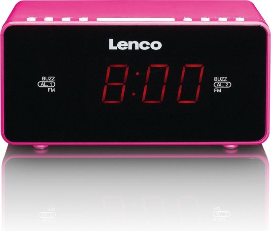 Lenco Cr-510 Klokradio - Roze