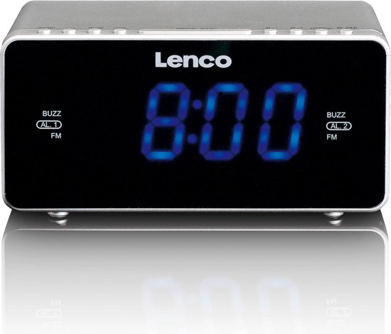 Lenco Cr-520 Klokradio - Silver