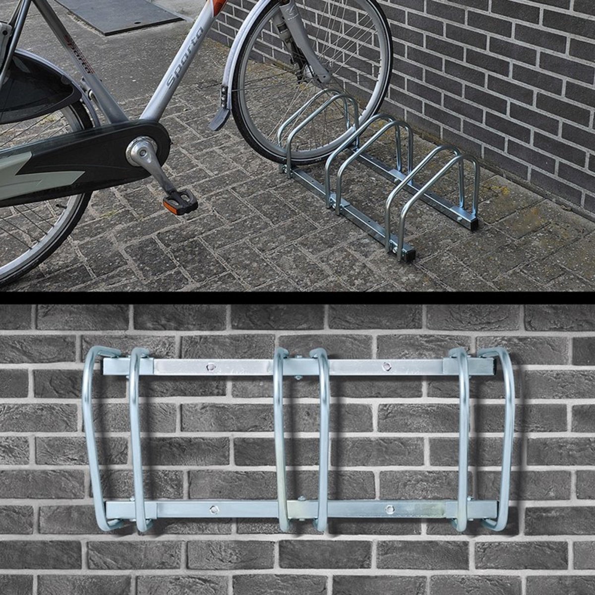 PROPLUS Fietsenrek Voor Drie Fietsen - Silver
